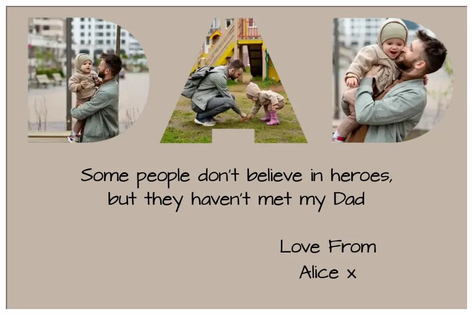 Dad Photo Upload Framed Print